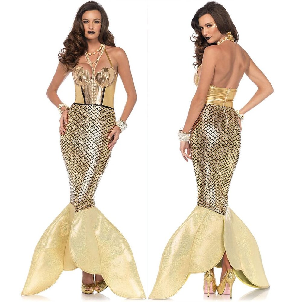 Leg Avenue Adult Golden Glimmer Mermaid Costume